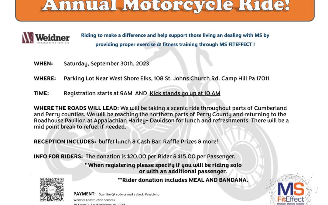 WCS Annual Motorcycle Ride 2023